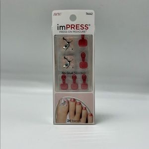 Impress Toe Nail Press On Nails NWT
